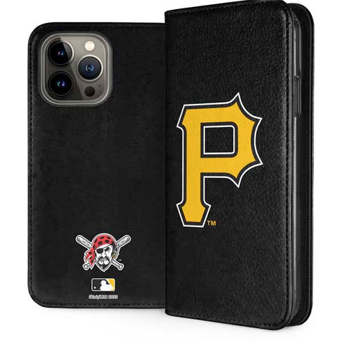 MLB Pittsburgh Pirates - Solid Distressed iPhone 13 Pro Max Folio Case