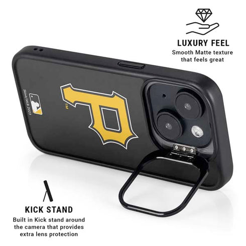 MLB Pittsburgh Pirates - Solid Distressed iPhone 15 Kickstand Case