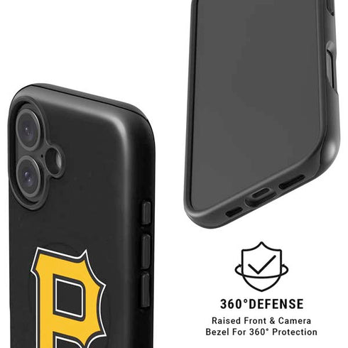MLB Pittsburgh Pirates - Solid Distressed iPhone 16 Plus Magsafe Impact Case
