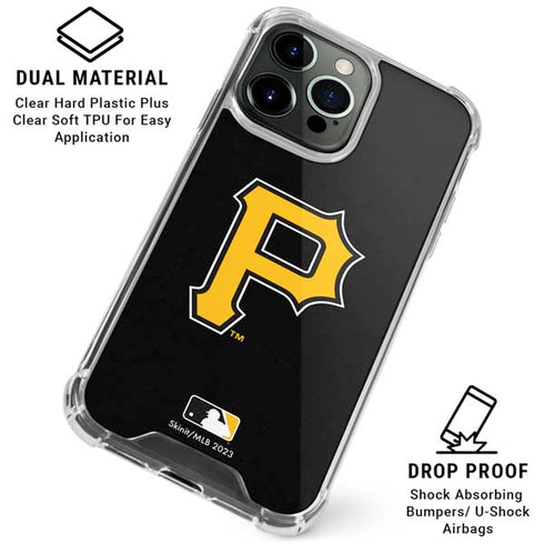 MLB Pittsburgh Pirates - Solid Distressed iPhone 16 Pro Clear Case