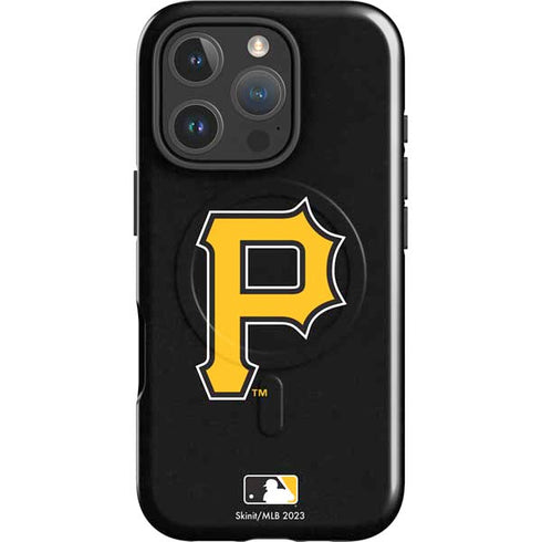 MLB Pittsburgh Pirates - Solid Distressed iPhone 16 Pro Magsafe Impact Case