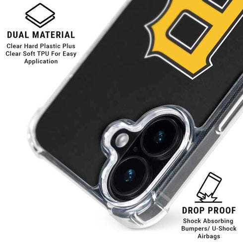 MLB Pittsburgh Pirates - Solid Distressed iPhone 17 Clear Case