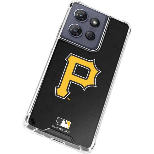 MLB Pittsburgh Pirates - Solid Distressed Moto G 5G (2025) Clear Case