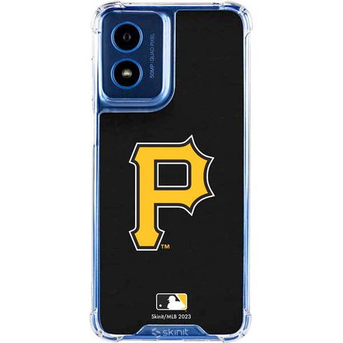 MLB Pittsburgh Pirates - Solid Distressed Moto G 5G (2024) Clear Case