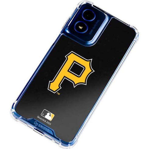 MLB Pittsburgh Pirates - Solid Distressed Moto G 5G (2024) Clear Case