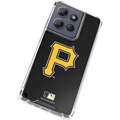 MLB Pittsburgh Pirates - Solid Distressed Moto G Play 5G (2025) Clear Case