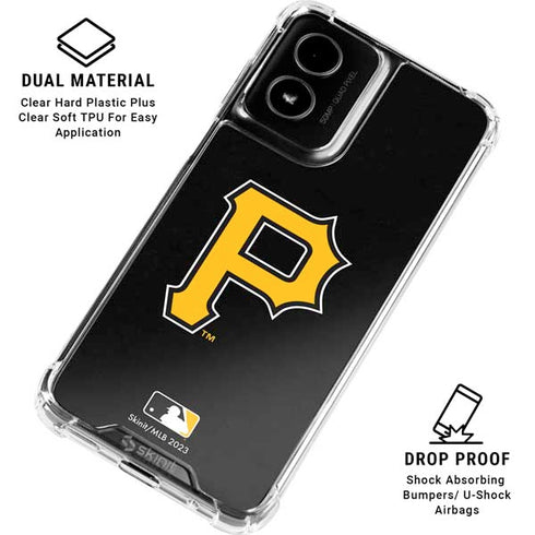 MLB Pittsburgh Pirates - Solid Distressed Moto G Power 5G (2024) Clear Case