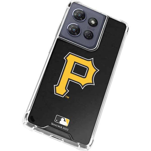 MLB Pittsburgh Pirates - Solid Distressed Moto G Stylus 5G (2025) Clear Case