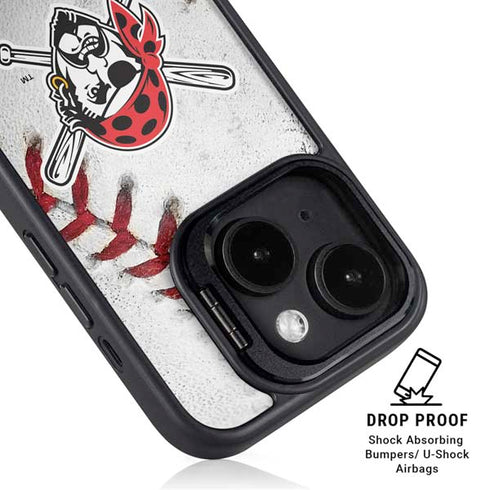 MLB Pittsburgh Pirates Game Ball iPhone 15 Plus Kickstand Case