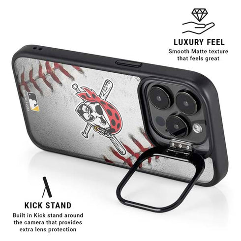 MLB Pittsburgh Pirates Game Ball iPhone 15 Pro Max Kickstand Case