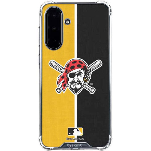 MLB Pittsburgh Pirates Split Galaxy A36 5G Clear Case