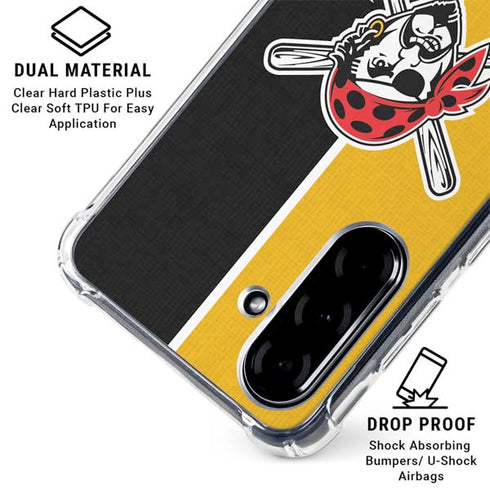MLB Pittsburgh Pirates Split Galaxy A36 5G Clear Case