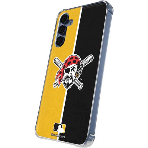MLB Pittsburgh Pirates Split Galaxy A55 5G Clear Case
