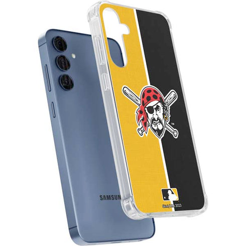 MLB Pittsburgh Pirates Split Galaxy A55 5G Clear Case
