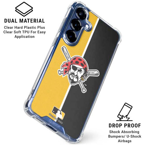 MLB Pittsburgh Pirates Split Galaxy S25 Plus Clear Case