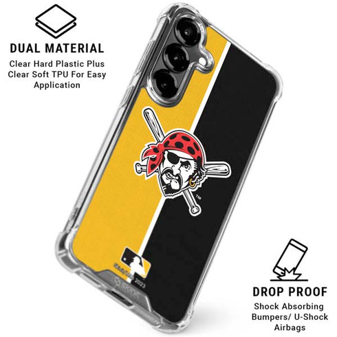 MLB Pittsburgh Pirates Split Galaxy S26 Clear Case