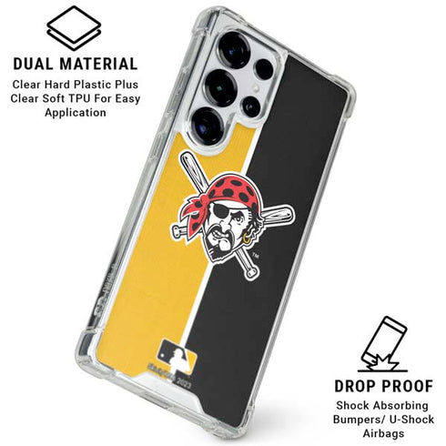 MLB Pittsburgh Pirates Split Galaxy S26 Ultra Clear Case