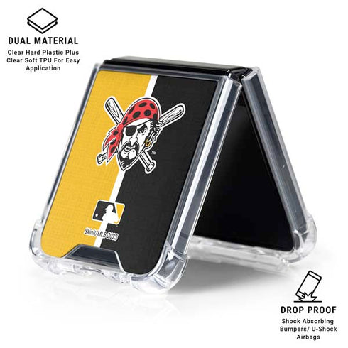 MLB Pittsburgh Pirates Split Galaxy Z Flip6 Clear Case