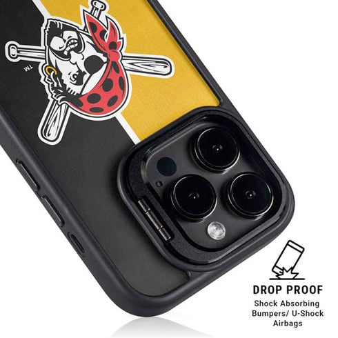 MLB Pittsburgh Pirates Split iPhone 13 Pro Max Kickstand Case
