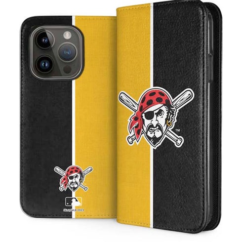 MLB Pittsburgh Pirates Split iPhone 15 Pro Folio Case