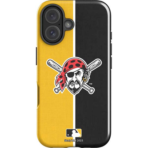 MLB Pittsburgh Pirates Split iPhone 16 Plus Impact Case