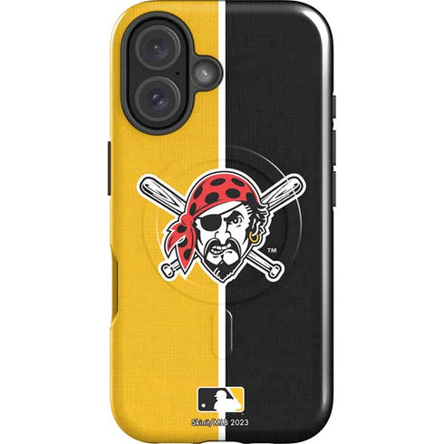 MLB Pittsburgh Pirates Split iPhone 16 Plus Magsafe Impact Case