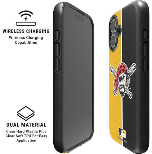 MLB Pittsburgh Pirates Split iPhone 16 Plus Magsafe Impact Case