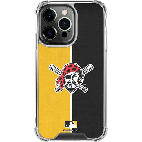 MLB Pittsburgh Pirates Split iPhone 16 Pro Clear Case