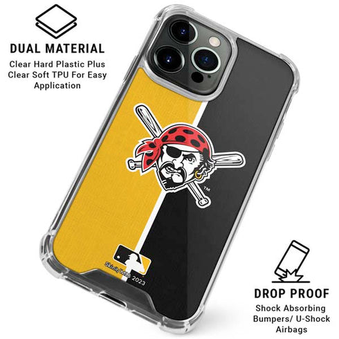 MLB Pittsburgh Pirates Split iPhone 16 Pro Clear Case