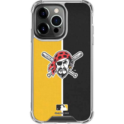 MLB Pittsburgh Pirates Split iPhone 16 Pro Max Clear Case