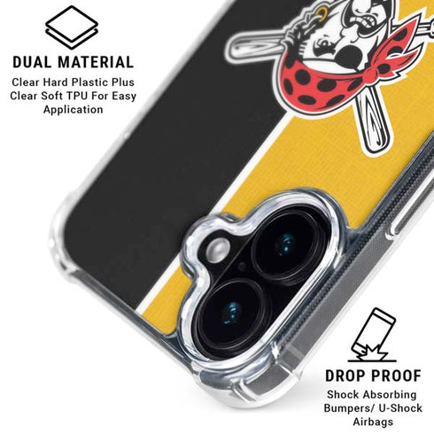 MLB Pittsburgh Pirates Split iPhone 17 Clear Case
