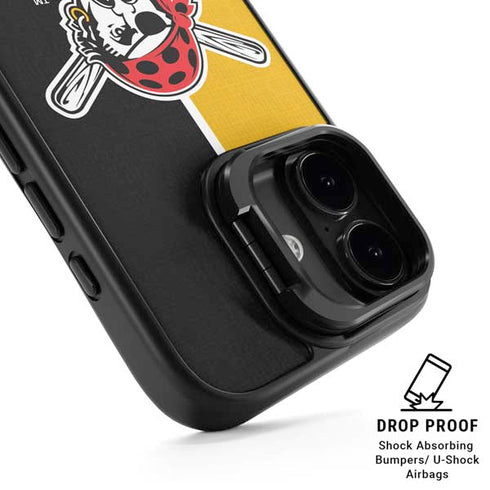 MLB Pittsburgh Pirates Split iPhone 17 Kickstand Case