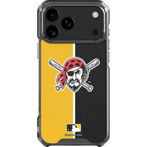 MLB Pittsburgh Pirates Split iPhone 17 Pro Max Clear Case