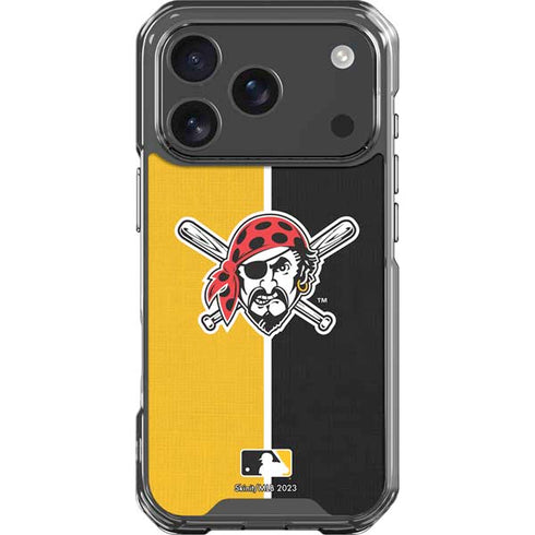 MLB Pittsburgh Pirates Split iPhone 18 Pro Clear Case
