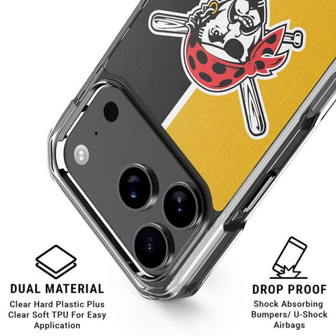 MLB Pittsburgh Pirates Split iPhone 18 Pro Clear Case