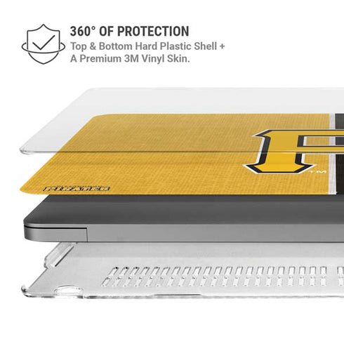 MLB Pittsburgh Pirates Split MacBook Pro 14in (2021-24) Case plus Skin