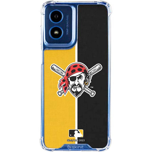 MLB Pittsburgh Pirates Split Moto G Play 4G (2024) Clear Case