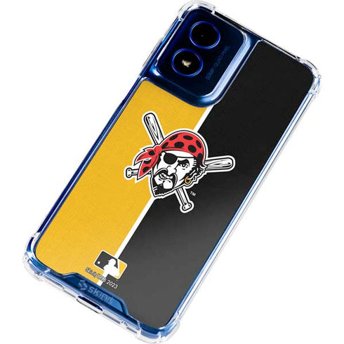 MLB Pittsburgh Pirates Split Moto G Play 4G (2024) Clear Case