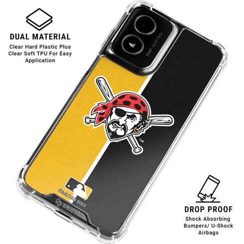 MLB Pittsburgh Pirates Split Moto G Power 5G (2024) Clear Case