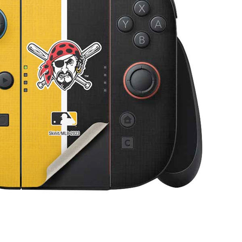 MLB Pittsburgh Pirates Split Nintendo Switch 2 (2025) Joy-Con Controller Skin