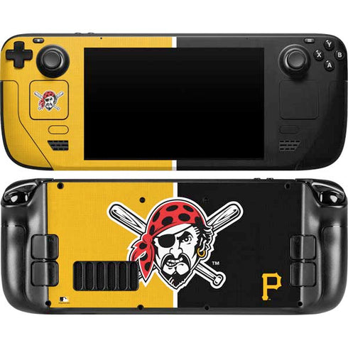 MLB Pittsburgh Pirates Split Steam Deck Handheld Gaming Computer Skin