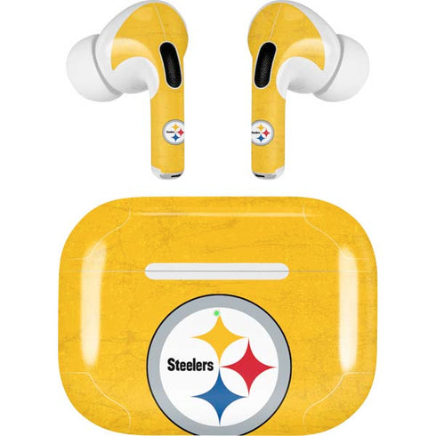 NFL Pittsburgh Steelers - Alternate Distressed AirPods Pro 2nd Gen Skin