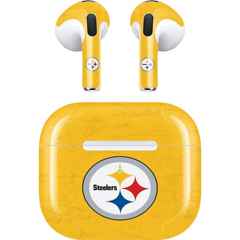 NFL Pittsburgh Steelers - Alternate Distressed Apple AirPods (3rd Gen 2021) Skin