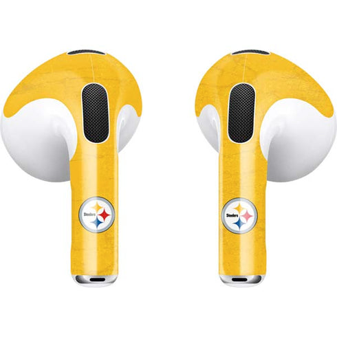 NFL Pittsburgh Steelers - Alternate Distressed Apple AirPods (3rd Gen 2021) Skin