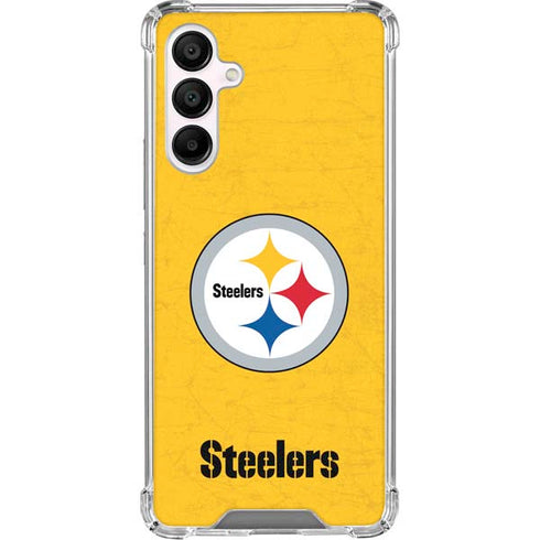 NFL Pittsburgh Steelers - Alternate Distressed Galaxy A16 5G Clear Case