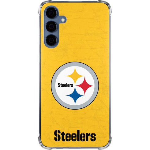 NFL Pittsburgh Steelers - Alternate Distressed Galaxy A35 5G Clear Case