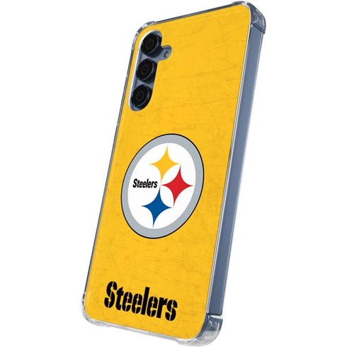 NFL Pittsburgh Steelers - Alternate Distressed Galaxy A35 5G Clear Case