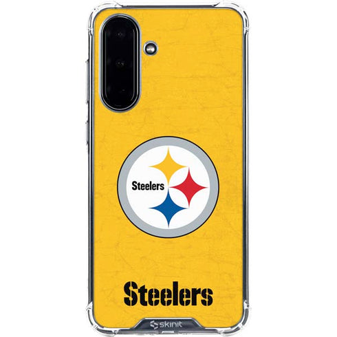 NFL Pittsburgh Steelers - Alternate Distressed Galaxy A36 5G Clear Case