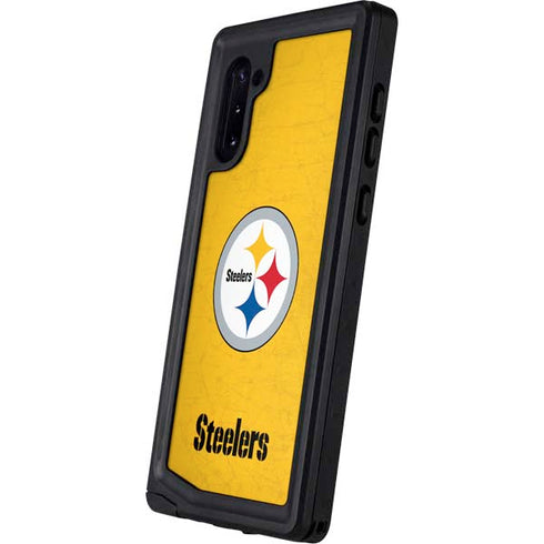 NFL Pittsburgh Steelers - Alternate Distressed Galaxy Note 10 Waterproof Case