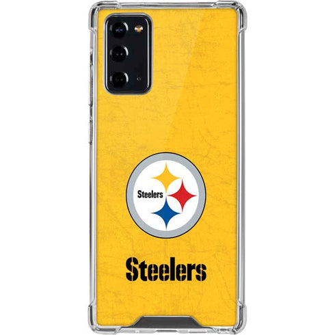 NFL Pittsburgh Steelers - Alternate Distressed Galaxy Note20 5G Clear Case